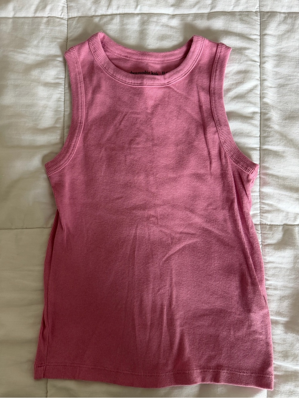 abercrombie kids Pink Ribbed Tank Top